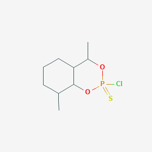 molecular formula C3H7FN4O2 B1179360 2-chloro-4,8-dimethyl-2-sulfanylidene-4a,5,6,7,8,8a-hexahydro-4H-benzo[d][1,3,2]dioxaphosphinine CAS No. 10140-91-7