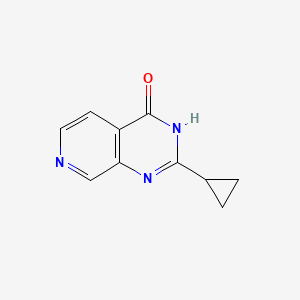 molecular formula C10H9N3O B11793680 2-Cyclopropylpyrido[3,4-d]pyrimidin-4(3H)-one 