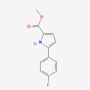 molecular formula C12H10FNO2 B11793688 Methyl 5-(4-fluorophenyl)-1H-pyrrole-2-carboxylate 
