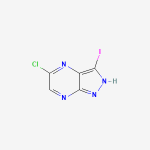 molecular formula C5H2ClIN4 B11793696 5-Chloro-3-iodo-1H-pyrazolo[3,4-B]pyrazine 