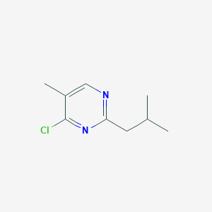 molecular formula C9H13ClN2 B11793711 4-Chloro-2-isobutyl-5-methylpyrimidine 