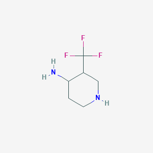 molecular formula C6H11F3N2 B11793715 3-(Trifluoromethyl)piperidin-4-amine 