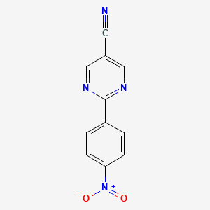 molecular formula C11H6N4O2 B11793735 2-(4-Nitrophenyl)pyrimidine-5-carbonitrile 