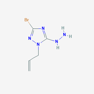 molecular formula C5H8BrN5 B11793753 1-Allyl-3-bromo-5-hydrazinyl-1H-1,2,4-triazole 