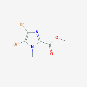 molecular formula C6H6Br2N2O2 B11793801 methyl 4,5-dibromo-1-methyl-1H-imidazole-2-carboxylate 