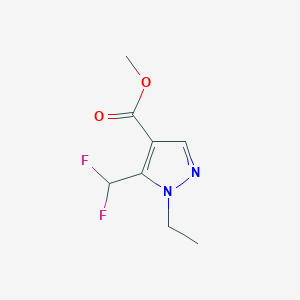 molecular formula C8H10F2N2O2 B11793808 Methyl 5-(difluoromethyl)-1-ethyl-1H-pyrazole-4-carboxylate 