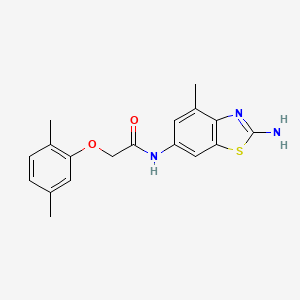 molecular formula C18H19N3O2S B11793839 N-(2-Amino-4-methylbenzo[d]thiazol-6-yl)-2-(2,5-dimethylphenoxy)acetamide 