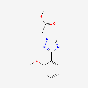 molecular formula C12H13N3O3 B11793842 Methyl 2-(3-(2-methoxyphenyl)-1H-1,2,4-triazol-1-yl)acetate 