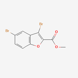 molecular formula C10H6Br2O3 B11793856 Methyl 3,5-dibromobenzofuran-2-carboxylate 