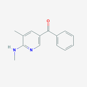 molecular formula C14H14N2O B11793863 (5-Methyl-6-(methylamino)pyridin-3-yl)(phenyl)methanone 