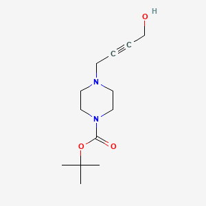 molecular formula C13H22N2O3 B11793933 Tert-butyl 4-(4-hydroxybut-2-YN-1-YL)piperazine-1-carboxylate CAS No. 1416440-09-9