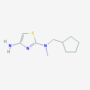 molecular formula C10H17N3S B11793941 N2-(Cyclopentylmethyl)-N2-methylthiazole-2,4-diamine 
