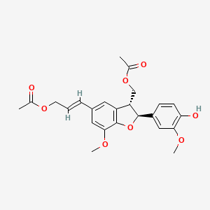 molecular formula C24H26O8 B1179396 Dimeric coniferyl acetate CAS No. 184046-40-0