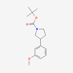 molecular formula C16H23NO3 B11794007 tert-Butyl 3-(3-methoxyphenyl)pyrrolidine-1-carboxylate 