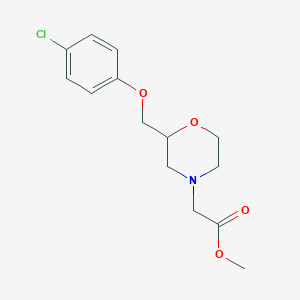 molecular formula C14H18ClNO4 B11794062 Methyl2-(2-((4-chlorophenoxy)methyl)morpholino)acetate 