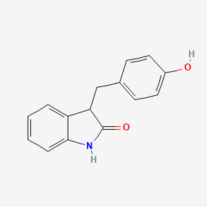 molecular formula C15H13NO2 B11794083 3-(4-Hydroxybenzyl)indolin-2-one 