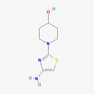 molecular formula C8H13N3OS B11794109 1-(4-Aminothiazol-2-yl)piperidin-4-ol 