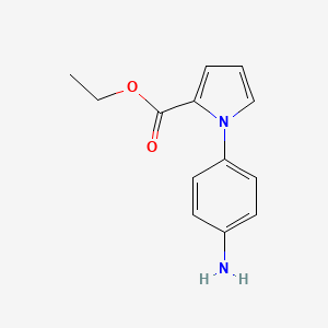 molecular formula C13H14N2O2 B11794137 Ethyl 1-(4-aminophenyl)-1H-pyrrole-2-carboxylate 
