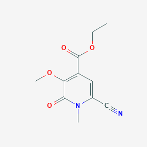 molecular formula C11H12N2O4 B11794151 Ethyl 6-cyano-3-methoxy-1-methyl-2-oxo-1,2-dihydropyridine-4-carboxylate 