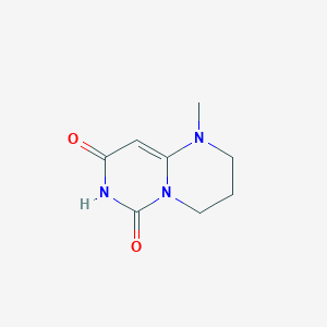 molecular formula C8H11N3O2 B11794153 1-Methyl-3,4-dihydro-1H-pyrimido[1,6-A]pyrimidine-6,8(2H,7H)-dione 
