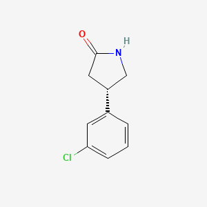 molecular formula C10H10ClNO B11794182 (S)-4-(3-Chlorophenyl)pyrrolidin-2-one CAS No. 1384268-54-5