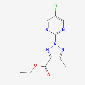 molecular formula C10H10ClN5O2 B11794279 Ethyl 2-(5-chloropyrimidin-2-yl)-5-methyl-2H-1,2,3-triazole-4-carboxylate 