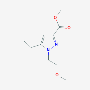 molecular formula C10H16N2O3 B11794305 Methyl 5-ethyl-1-(2-methoxyethyl)-1H-pyrazole-3-carboxylate CAS No. 1437485-38-5