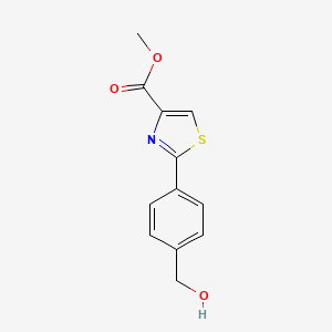 molecular formula C12H11NO3S B11794344 Methyl 2-(4-(hydroxymethyl)phenyl)thiazole-4-carboxylate 