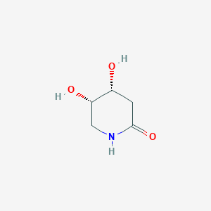 molecular formula C5H9NO3 B11794361 (4R,5S)-4,5-Dihydroxypiperidin-2-one 