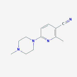 molecular formula C12H16N4 B11794381 2-Methyl-6-(4-methylpiperazin-1-yl)nicotinonitrile 