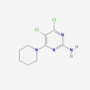 molecular formula C9H12Cl2N4 B11794426 4,5-Dichloro-6-(piperidin-1-yl)pyrimidin-2-amine 