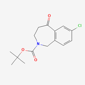 molecular formula C15H18ClNO3 B11794471 tert-Butyl 7-chloro-5-oxo-4,5-dihydro-1H-benzo[c]azepine-2(3H)-carboxylate 
