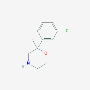 molecular formula C11H14ClNO B11794650 2-(3-Chlorophenyl)-2-methylmorpholine 