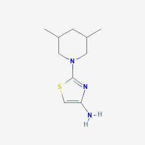 molecular formula C10H17N3S B11794693 2-(3,5-Dimethylpiperidin-1-yl)thiazol-4-amine 