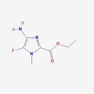 molecular formula C7H10FN3O2 B11794787 Ethyl 4-amino-5-fluoro-1-methyl-1H-imidazole-2-carboxylate 