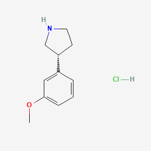 molecular formula C11H16ClNO B11794790 (r)-3-(3-Methoxyphenyl)pyrrolidine hydrochloride 