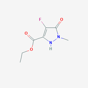 molecular formula C7H9FN2O3 B11794797 Ethyl 4-fluoro-5-hydroxy-1-methyl-1H-pyrazole-3-carboxylate 