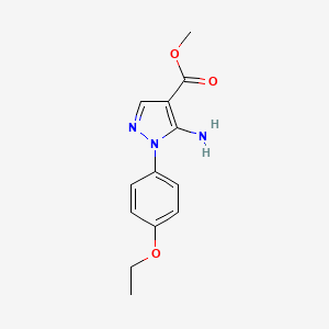 molecular formula C13H15N3O3 B11794839 Methyl 5-amino-1-(4-ethoxyphenyl)-1H-pyrazole-4-carboxylate 