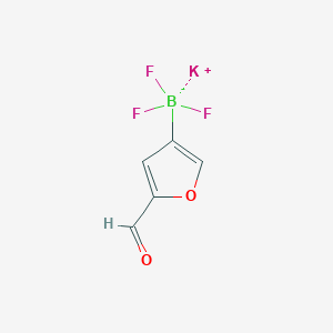 molecular formula C5H3BF3KO2 B11794840 Potassiumtrifluoro(5-formylfuran-3-yl)borate 