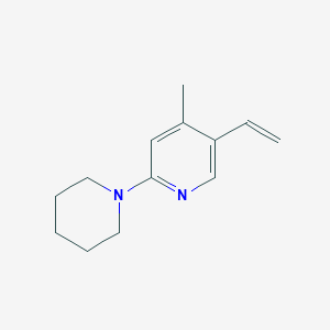 molecular formula C13H18N2 B11794926 4-Methyl-2-(piperidin-1-yl)-5-vinylpyridine 