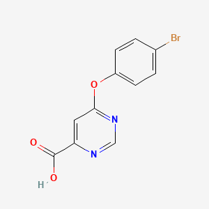 molecular formula C11H7BrN2O3 B11794955 6-(4-Bromophenoxy)pyrimidine-4-carboxylic acid 