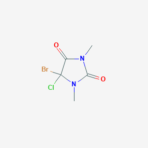 molecular formula C5H6BrClN2O2 B011795 5-Bromo-5-chloro-1,3-dimethylimidazolidine-2,4-dione CAS No. 107846-11-7