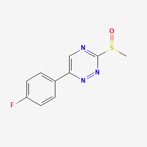 molecular formula C10H8FN3OS B11795003 6-(4-Fluorophenyl)-3-(methylsulfinyl)-1,2,4-triazine 