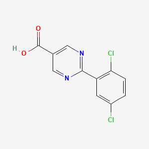 molecular formula C11H6Cl2N2O2 B11795025 2-(2,5-Dichlorophenyl)pyrimidine-5-carboxylic acid 
