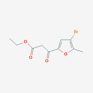 molecular formula C10H11BrO4 B11795041 Ethyl 3-(4-bromo-5-methylfuran-2-yl)-3-oxopropanoate 