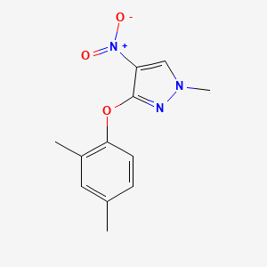 molecular formula C12H13N3O3 B11795044 3-(2,4-Dimethylphenoxy)-1-methyl-4-nitro-1H-pyrazole 