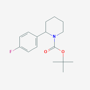 molecular formula C16H22FNO2 B11795045 tert-Butyl 2-(4-fluorophenyl)piperidine-1-carboxylate 