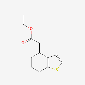 molecular formula C12H16O2S B11795104 Ethyl 2-(4,5,6,7-tetrahydrobenzo[B]thiophen-4-YL)acetate 