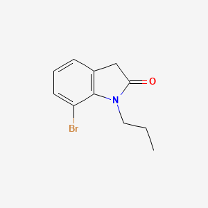 molecular formula C11H12BrNO B11795110 7-Bromo-1-propylindolin-2-one 