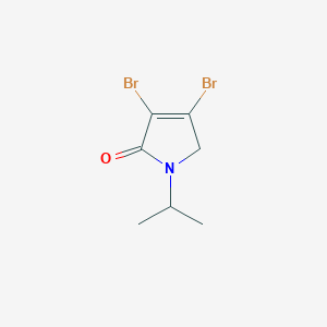 molecular formula C7H9Br2NO B11795114 3,4-Dibromo-1-isopropyl-1H-pyrrol-2(5H)-one 
